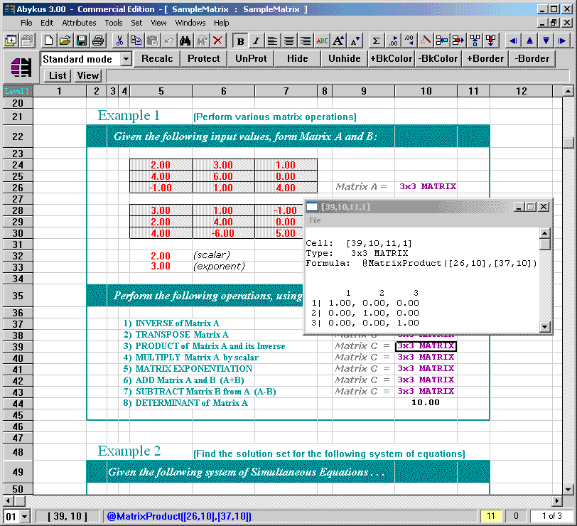 Matrix Algebra